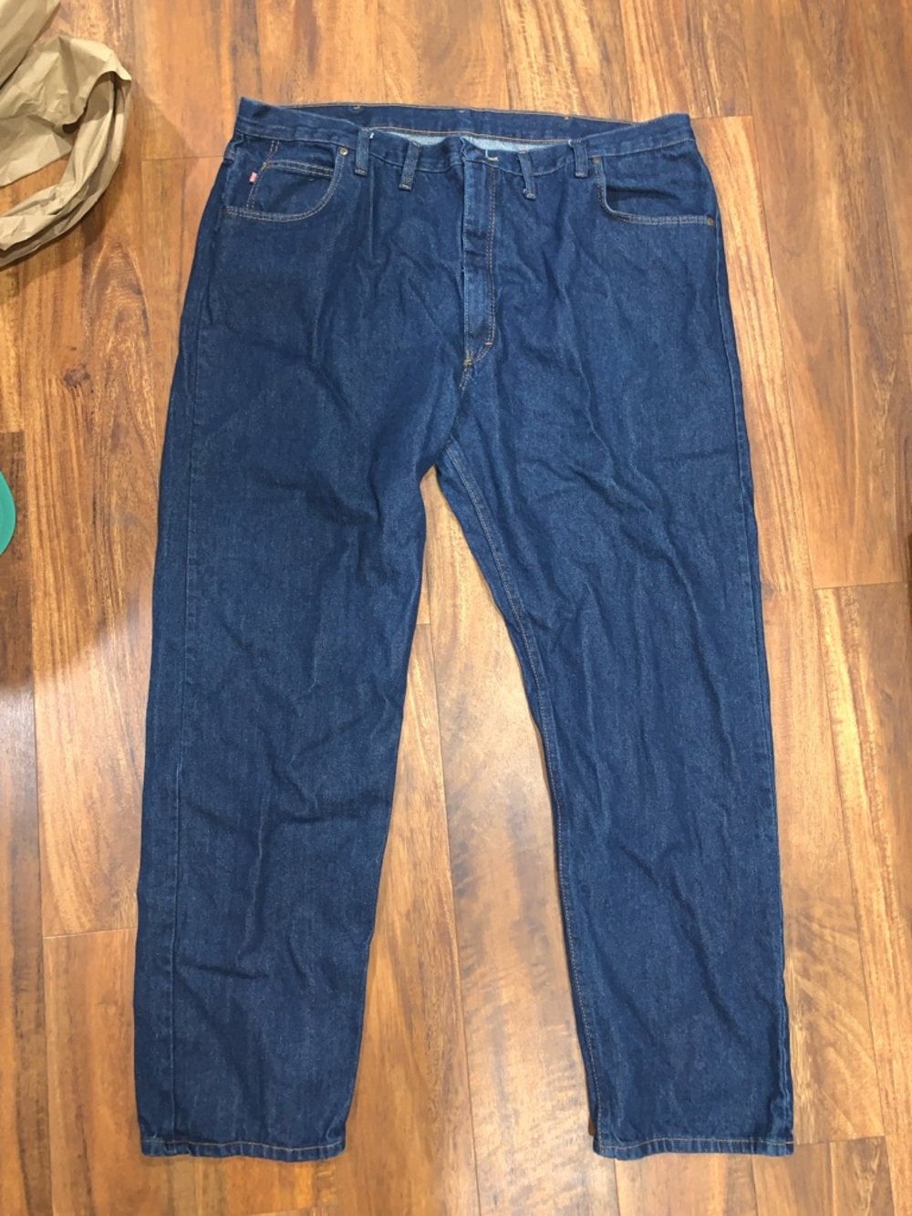 NWOT Red Kap Dark Wash Jeans W48 L34 Relaxed Fit Men's Dark Blue Denim Jeans